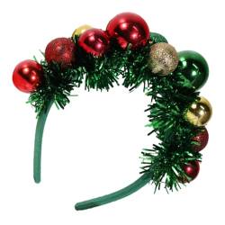 PRETYZOOM Weihnachtsstirnband Weihnachtsgeschenke Weihnachtskugel-stirnband Gastgeschenke Für Weihnachtsfeiern Weihnachtsbaum-haarreifen Schöne Haarbänder Fräulein Schleife Stoff Pailletten von PRETYZOOM