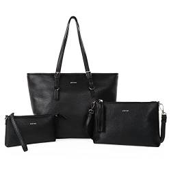 PRIMER - Handtasche Damen Groß - Elegante Shopper Damen Groß für jeden Anlass, Tasche Damen mit Stil 316410, Schwarz von PRIMER