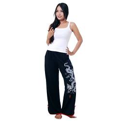 Damen Asia China Yoga,Tai Chi & Meditations Hose Baumwolle Schwarz L/XL von PRINCESS OF ASIA