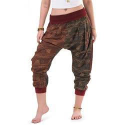 PRINCESS OF ASIA Patchwork Jeans Capri Haremshose Kurz 3/4 Aladinhose Pumphose für Damen & Herren von PRINCESS OF ASIA