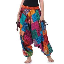 PRINCESS OF ASIA Strahlend Bunte Patchwork Hose Haremshose Aladinhose Pumphose für Damen & Herren von PRINCESS OF ASIA