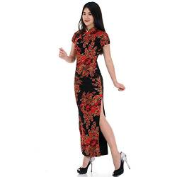 Traditionelles China Qipao Asia Kleid Elegant S M Schwarz von PRINCESS OF ASIA