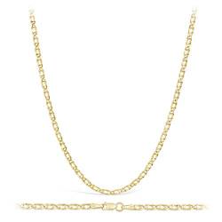 14 Karat / 585 Gold Tigeraugen Pfauenauge Gelbgold Kette - Breite 2.20 mm - Länge wählbar (70.00) von PRINS JEWELS