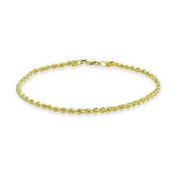 14 karat / 585 Gold Kordel Armband Gelbgold 2.50 mm. Breit (21) von PRINS JEWELS