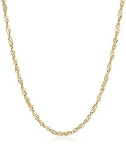 18 Karat / 750 Gold Singapur Kette Gelbgold Breite 1.80 mm Unisex Länge wählbar (60 CM) von PRINS JEWELS