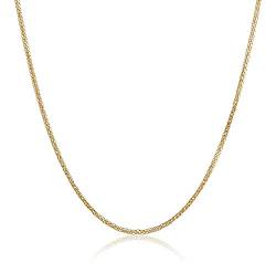 18 Karat 750 Gold Diamantschliff Spiga Weizen Gelbgold Kette - Breite 1.20 mm - Länge wählbar (40) von PRINS JEWELS