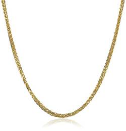 18 Karat 750 Gold Diamantschliff Spiga Weizen Gelbgold Kette - Breite 1.50 mm - Länge wählbar (50 CM) von PRINS JEWELS