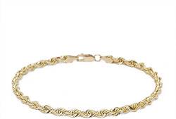 18 karat 750 Gold Kordel Armband Gelbgold 3 mm. Breit (19) von PRINS JEWELS