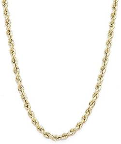 PRINS JEWELS 18 Karat 750 Gold Kordelkette Gelbgold Unisex - 3.80 mm. Breit (60) von PRINS JEWELS