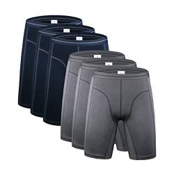 PRIOKNIKO Herren Unterhosen 6 Stück/Los Boxershorts Männer Baumwolle Lange Unterwäsche Plus Größe Unterhose Mann Boxer,A7,5XL von PRIOKNIKO