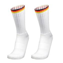 PRIOKNIKO Outdoor Socken Für Herren Herren-Kompressionssocken Anti-Rutsch-Silikon Aero Weiß Radsport-Lauf Socken, Gelb-Schwarz-Streifen, Einheitsgröße 39-45 von PRIOKNIKO