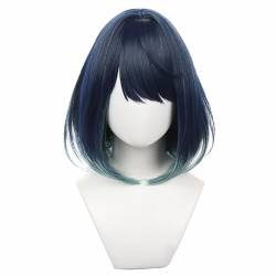 PRIOUTZ Kostüm Perücken für Hoshi Oshi No Ko Kurokawa Akane Cosplay Perücke Frauen Anime Party 34cm Grau Blau Kunsthaar von PRIOUTZ