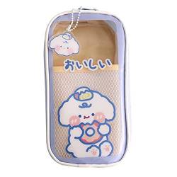 PRIZOM Japanisches Federmäppchen, transparent, für Studenten, niedliches Mädchen, einfache Federmäppchen, Schreibwaren, Fotofarbe von PRIZOM