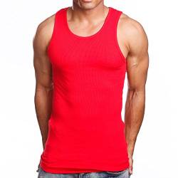 Herren-Unterhemd, 3 Stück - Rot - 3X-Groß von PRO 5