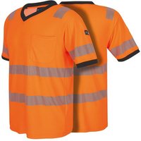 PRO FIT by Fitzner T-Shirt Warnschutz, Neon Orange - Grau, (1, Stück) Warnschutzkleidung, Weich, Komfortabel, Hohe Sichtbarkeit von PRO FIT by Fitzner