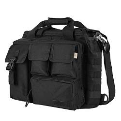 Multifunktionale Messenger-Tasche aus Nylon, für Herren, groß genug für 35,6 cm (14 Zoll) Laptop, Schwarz, Schwarz von PROCTER