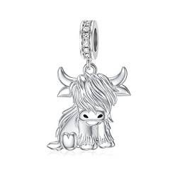 PROESS Highland Cow Charms für Armbänder Hochlandkuh Bead Hochlandkuh Halskette Armband Kuh Schmuck Geschenke für Damen Mädchen Frauen Kuhliebhaber von PROESS