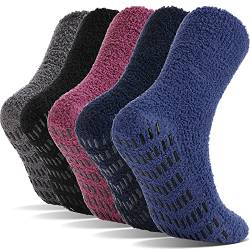 PROETRADE Kuschelsocken Stoppersocken für Damen Herren Winter Dicke Warme Wintersocken Flauschige Antirutschsocken Geschenke für Frauen Männer Weihnachtssocken Weihnachtsgeschenke Haussocken(C) von PROETRADE