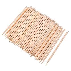 PROFICO 15 Stück Holzstäbchen | Orange Holz Sticks | Nagelhautschieber für Maniküre Pediküre | Manikürstäbchen Nagelhautpflege von PROFICO