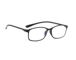 PROFLEX BluOptix mit Blaulichtfilter leicht, flexibel, kratzfest, unisex (Damen + Herren), Computerbildschirm-Technologie Lesebrille (schwarz, 0,0) von PROFLEX