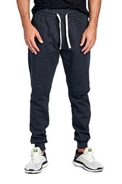 PROGO USA Herren Casual Jogger Sweatpants Basic Fleece Marled Jogger Hose Elastische Taille, anthrazit, X-Groß von PROGO USA