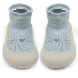 PROPOG Sockenschuhe Baby Kinder, Krabbelschuhe Baby Schuhe Weicher Barfußschuhe Baby Hausschuhe, Stricken Antirutschsocken Haussocken Kinder Lauflernschuhe für Mädchen Junge von PROPOG