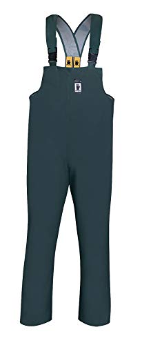 PROS 001 Regenhose Wasserschutzlatzhose Latzhose Arbeitshose Herren Damen EN ISO 13688 EN 343 Schweißnähte Plavitex Winddicht wasserdicht Outdoor grün (50) von PROS