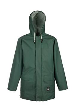 PROS WASSERSCHUTZJACKE 3/4 REISSVERSCHLUSS + DRUCKKNÖPFE Regenjacke Arbeitsjacke Schutzjacke Kapuze Taschen Winddicht wasserdicht (56) von PROS