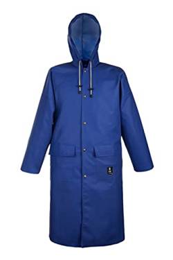 PROS WASSERSCHUTZMANTEL 106 WASSERSCHUTZJACKE Schutzjacke Jacke wasserdicht Schutzbekleidung (Blau, 52) von PROS