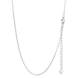 PROSILVER 925 Sterling Silber Halskette Damen Herren Unisex 1,5mm Dünne Venezianierkette Silber Gliederkette Ersatzkette für Anhänger 56cm von PROSILVER