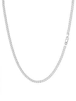 PROSILVER Herren Panzer Halskette 61cm 2,8mm breit 925 Sterlingsilber kubanische Gliederkette minimalistischer Schmuck Accessoire für Weihnachten Vatertag von PROSTEEL