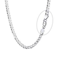 PROSILVER Herren personalisiert Panzer Halskette 61cm 2,8mm breit 925 Sterlingsilber kubanische Gliederkette minimalistischer Schmuck Accessoire für Weihnachten Vatertag von PROSTEEL