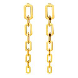 PROSTEEL Damen Ohrringe 18k vergoldet lange Ankerkette Form baumeln Ohrringe schicke Ohrhänger lange Dangle Earrings Straßenmode Schmuck für Mädchen Party Abschlussball(Original) von PROSTEEL