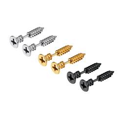 PROSTEEL Unisex Schraube Design Ohrstecker Edelstahl Spike Nieten Hip-Hop Punk Schmuck 23mm lang Gold Silber Schwarz(3 Paar-Set) von PROSTEEL