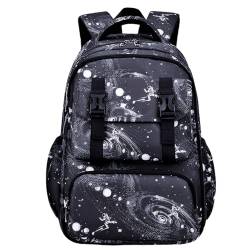 PROTAURI Schulrucksack Jungen Teenager Kinderrucksack Leichtgewicht Schulranzen Büchertasche Schultasche Student Casual Reisen Daypack für Klasse 3-6 von PROTAURI