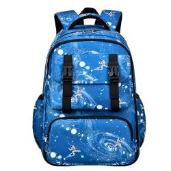 PROTAURI Schulrucksack Jungen Teenager Kinderrucksack Leichtgewicht Schulranzen Büchertasche Schultasche Student Casual Reisen Daypack für Klasse 3-6 von PROTAURI