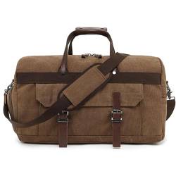 Reisetasche für Herren, 41L, Braun, Seesack aus Segeltuch von PS Le Periple