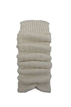 1 Paar Grobstrick-Stulpe mit Alpakawolle Legwarmers für Teenager und DamenCH-354 (wollweiß) von PS PACASSO