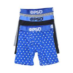 PSD Underwear Herren Boxershorts mit breitem Band, Modal-Baumwolle, 3er-Pack, Blau / Modalblau., X-Large von PSD