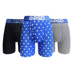 PSD Underwear Herren Boxershorts mit breitem Band, Modal-Baumwolle, 3er-Pack - Blau - XX-Large von PSD