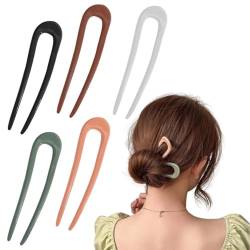PSOWQ 5 Stück U-förmige Haarnadeln Haarnadel-Stick Kopfschmuck Gabel French Style hairpin Haarspangen für Frauen Mädchen, Haarstyling-Zubehör von PSOWQ