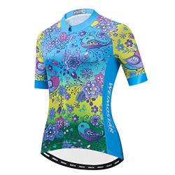 Damen-Fahrradtrikot, Sommer, kurzärmelig, Fahrradbekleidung, Mountainbike-Jacken, schnelltrocknend, atmungsaktiv, MTB-Shirt von PSPORT