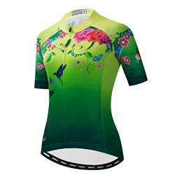Frauen Radfahren Jersey Sommer Kurzarm Fahrrad Kleidung Mountainbike Jacken Schnell Trocken Atmungsaktiv MTB Shirt von PSPORT