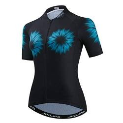 Frauen Radfahren Trikots Sommer Kurzarm Fahrrad Kleidung Atmungsaktiv MTB Shirt Mountainbike Kleidung Schnell Trocken, 20, Large von PSPORT