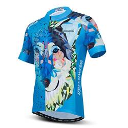 Herren-Fahrradtrikot, kurzärmelig, atmungsaktiv, MTB-Shirt, Sommer, Mountainbike-Kleidung, schnelltrocknend von PSPORT