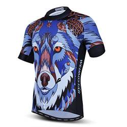 Männer Radfahren Jersey Kurzarm Fahrrad Kleidung Atmungsaktiv MTB Shirt Sommer Mountainbike Kleidung Schnell Trocken, Cf0338, XL von PSPORT