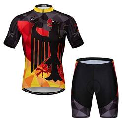 PSPORT Radtrikot-Set Herren Atmungsaktiver Fahrradanzug Mountainbike-Bekleidung MTB-Trikot Schnelltrocknend von PSPORT