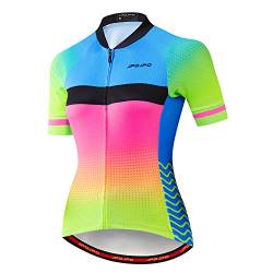 Radtrikot Damen Sommer Kurzarm Fahrrad Trikots MTB Shirt Top Quick Dry Mountainbike Kleidung - - Klein von PSPORT