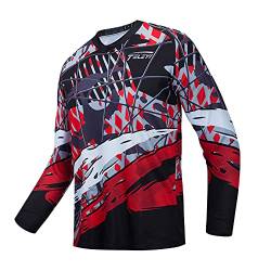 Sport Herren Radtrikot Langarm Bike MTB Trikot Racewear Motocross Shirt Downhill Motorrad Sportbekleidung von PSPORT
