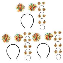 10 Stück Festival Stirnband Jahr Pom Party kreative neue Creolen Stirnbänder for Haar Geburtstagszubehör Schönheitr ( Color : Colorfulx2pcs , Size : 25X21CMx2pcs ) von PSVOD